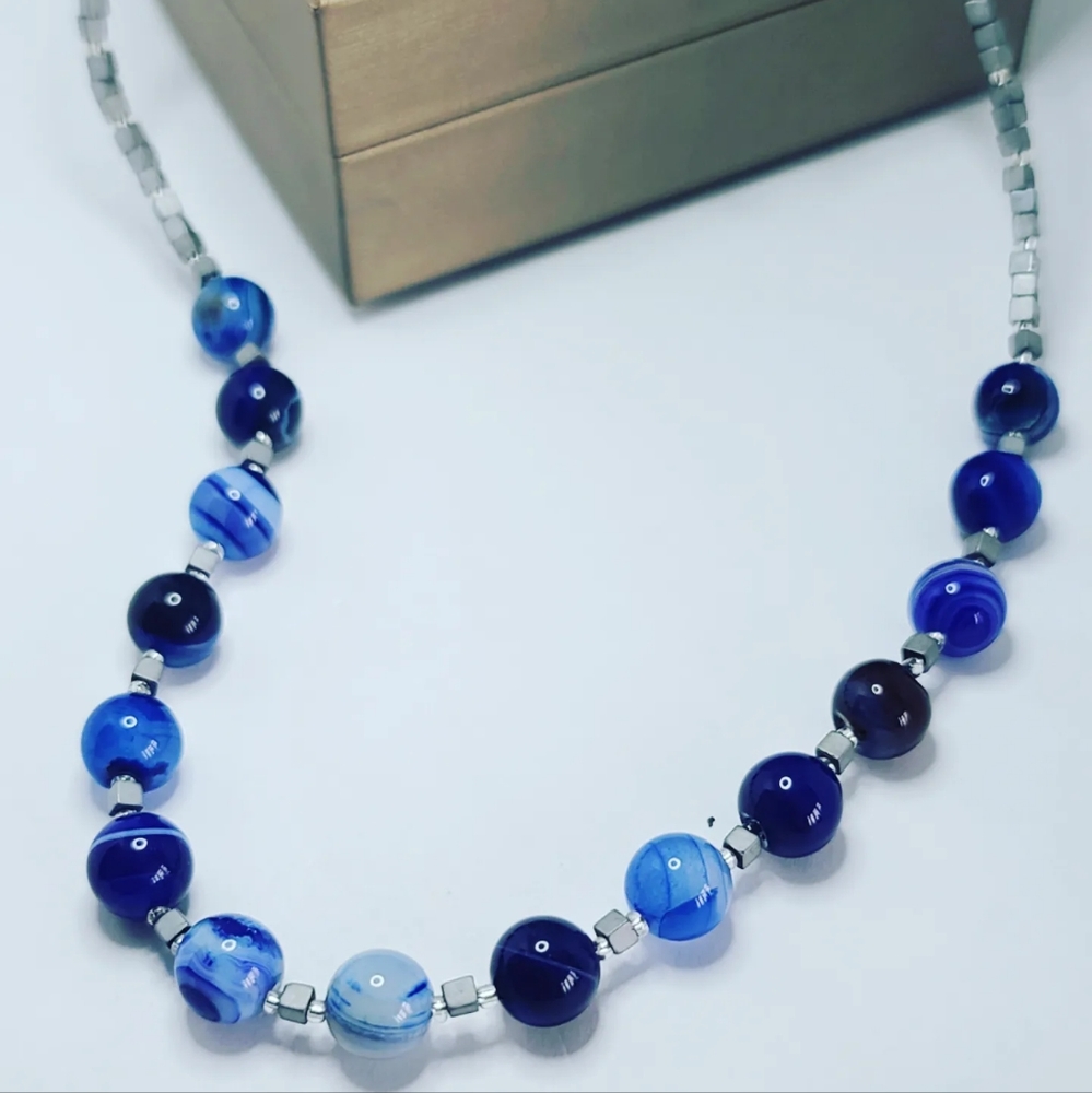 Nlue Lace Agate necklace